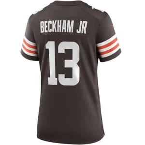 C.Browns #13 Odell Beckham Jr. Brown Game Jersey Stitched American Football Jers