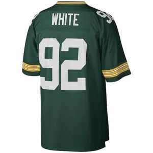 GB.Packers #92 Reggie White Mitchell & Ness Green 1996 Legacy Replica Jersey Sti