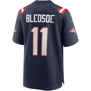 NE.Patriots #11 Drew Bledsoe Navy Game Retired Player Jersey Stitched American F