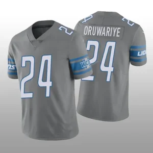 D.Lions #24 Amani Oruwariye Silver Vapor Limited Jersey Stitched American Footba