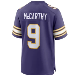 MN.Vikings #9 J.J. McCarthy 2024 Draft First Round Pick Player Game Jersey - Pu