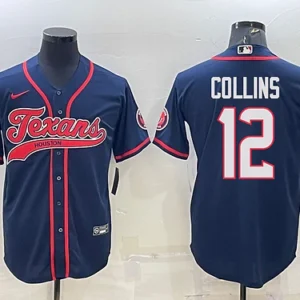 H.Texans #12 Nico Collins Baseball Jersey