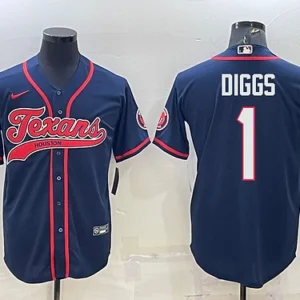 H.Texans #1 Stefon Diggs Baseball Jersey