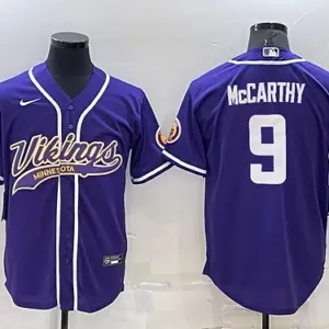 MN.Vikings #9 J.J. McCarthy Baseball Jersey