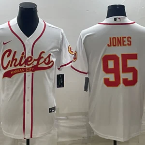 KC.Chiefs #95 Chris Jones Baseball Jersey