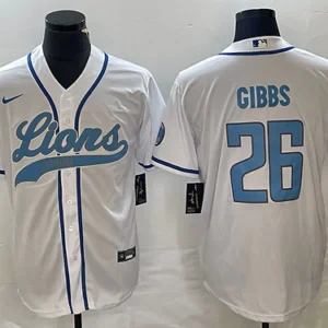 D.Lions #26 Jahmyr Gibbs Baseball Jersey