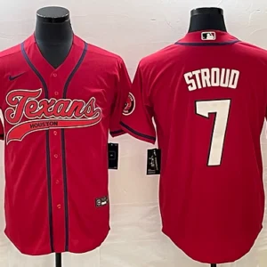 H.Texans #7 CJ Stroud Baseball Jersey