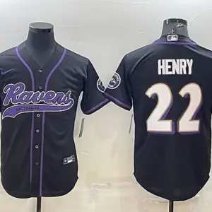 B.Ravens #22 Derrick Henry Baseball Jersey