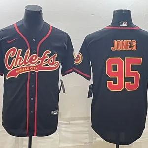 KC.Chiefs #95 Chris Jones Baseball Jersey