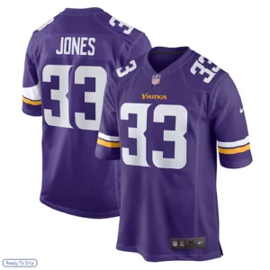 MN.Vikings #33 Aaron Jones Minnesota Vikings Purple Game Player Jersey