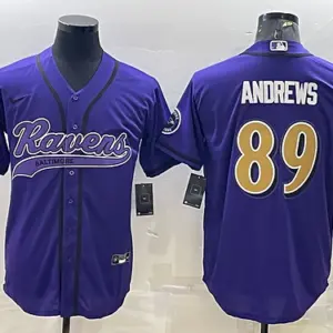 B.Ravens #89 Mark Andrews Baseball Jersey