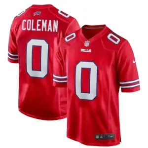 B.Bills #0 Keon Coleman 2024 Draft Player Game Jersey - Red