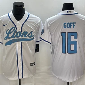 D.Lions #16 Jared Goff Baseball Jersey