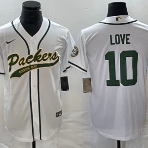 GB.Packers #10 Jordan Love Baseball Jersey