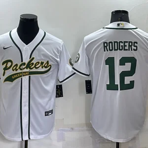 GB.Packers #12 Aaron Rodgers Baseball Jersey