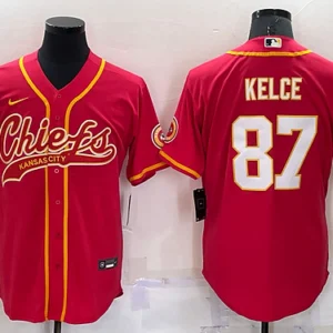 KC.Chiefs #87 Travis Kelce Baseball Jersey