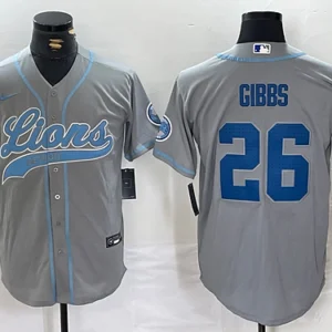 D.Lions #26 Jahmyr Gibbs Baseball Jersey