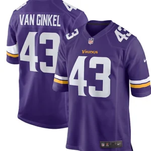 MN.Vikings #43 Andrew Van Ginkel Minnesota Vikings Purple Game Jersey