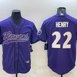 B.Ravens #22 Derrick Henry Baseball Jersey