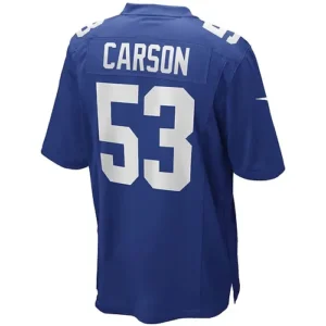 NY.Giants #53 Harry Carson Royal Game Retired Player Jersey Stitched American F