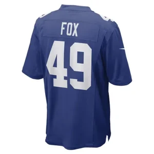 NY.Giants #49 Tomon Fox Royal Game Player Jersey Stitched American Football Jers