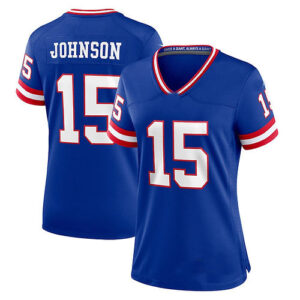 NY.Giants #15 Collin Johnson Royal Classic Player Game Jersey Stitched American