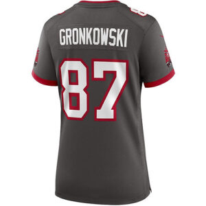 TB.Buccaneers #87 Rob Gronkowski Pewter Alternate Game Jersey Stitched American