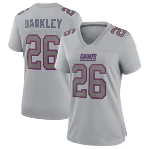 NY.Giants #26 Saquon Barkley Gray Atmosphere Fashion Game Jersey Stitched Americ