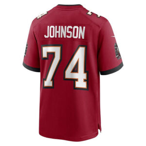 TB.Buccaneers #74 Fred Johnson Red Game Player Jersey Stitched American Football