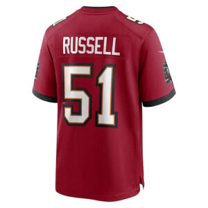 TB.Buccaneers #51 J.J. Russell Red Game Player Jersey Stitched American Football