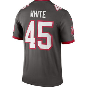 TB.Buccaneers #45 Devin White Pewter Alternate Legend Jersey Stitched American F