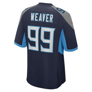 T.Titans #99 Rashad Weaver Navy Game Jersey Stitched American Football Jerseys