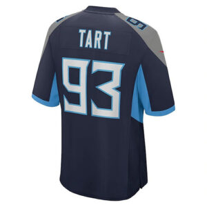 T.Titans #93 Teair Tart Navy Game Player Jersey Stitched American Football Jerse