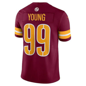 W.Commanders #99 Chase Young Burgundy Vapor Limited Jersey Stitched American Foo