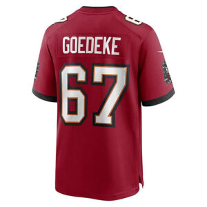 TB.Buccaneers #67 Luke Goedeke Red Game Player Jersey Stitched American Football