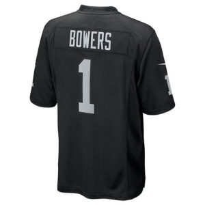 LV.Raiders #1 Brock Bowers 2024 Draft First Round Pick Player Game Jersey - Blac