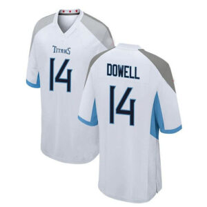 T.Titans #14 Colton Dowell Game Jersey - White Stitched American Football Jersey