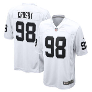 Men's Las_Vegas_Raiders Maxx Crosby White Game Jersey