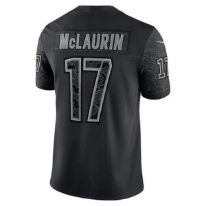 W.Commanders #17 Terry McLaurin Black RFLCTV Limited Jersey Stitched American Fo