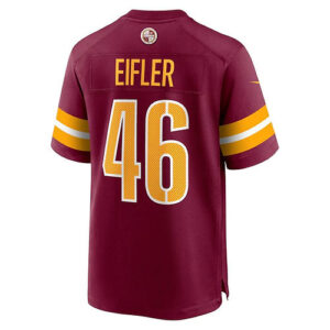 W.Commanders #46 Milo Eifler Burgundy Game Player Jersey Stitched American Footb