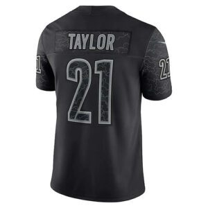 W.Commanders #21 Sean Taylor Black Retired Player RFLCTV Limited Jersey Stitched