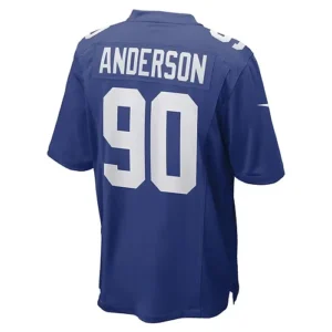 NY.Giants #90 Ryder Anderson Royal Game Player Jersey Stitched American Football