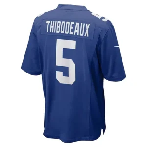 NY.Giants #5 Kayvon Thibodeaux Royal 2022 Draft First Round Pick Game Jersey Sti