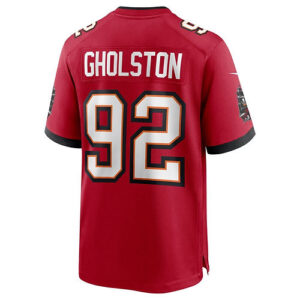 TB.Buccaneers #92 William Gholston Red Game Jersey Stitched American Football Je