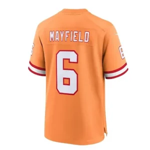 TB.Buccaneers #6 Baker Mayfield Throwback Game Jersey - Orange Stitched American