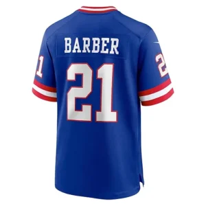 NY.Giants #21 Tiki Barber Royal Classic Retired Player Game Jersey Stitched Amer