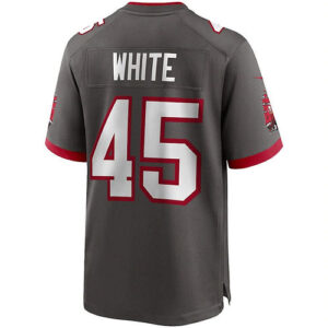 TB.Buccaneers #45 Devin White Pewter Game Jersey Stitched American Football Jers