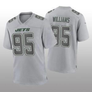 NY.Jets #95 Quinnen Williams Gray Game Atmosphere Jersey Stitched American Footb