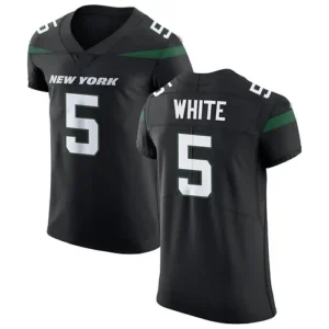 NY.Jets #5 Mike White Vapor Untouchable Elite Jersey Stealth Black Stitched Amer