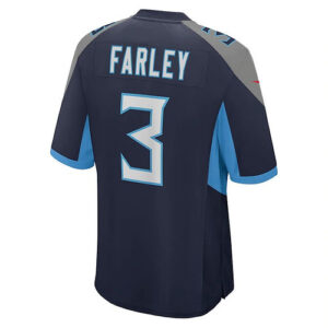 .Titans #3 Caleb Farley Navy Game Jersey Stitched American Football Jerseys